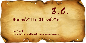 Bernáth Olivér névjegykártya