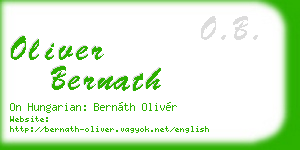 oliver bernath business card